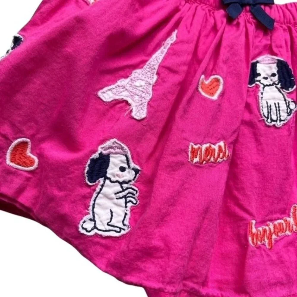 Gymboree Toddler Pink Paris Puppies Skirt Size 3T